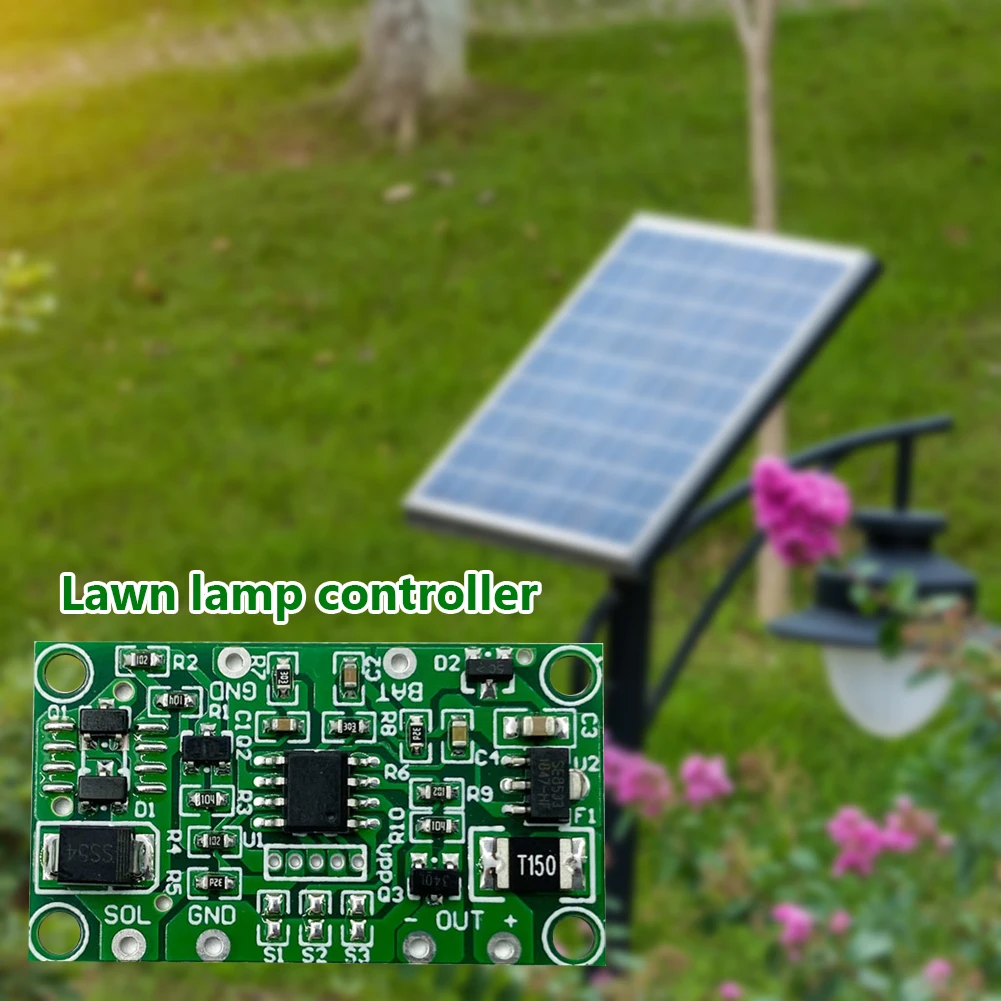Lawn Solar Controller Solar Light Lamp Circuit Board 3.2V 3.7V 6V 12V 1A Lights 