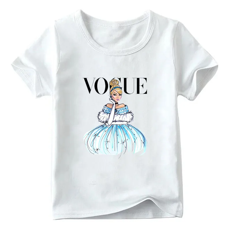 Fashion Family Matching Clothes Outfits Look Mother Daughter VOGUE Princess Tshirt Clothing Mommy and Me Family Look T-shirt - Цвет: 9