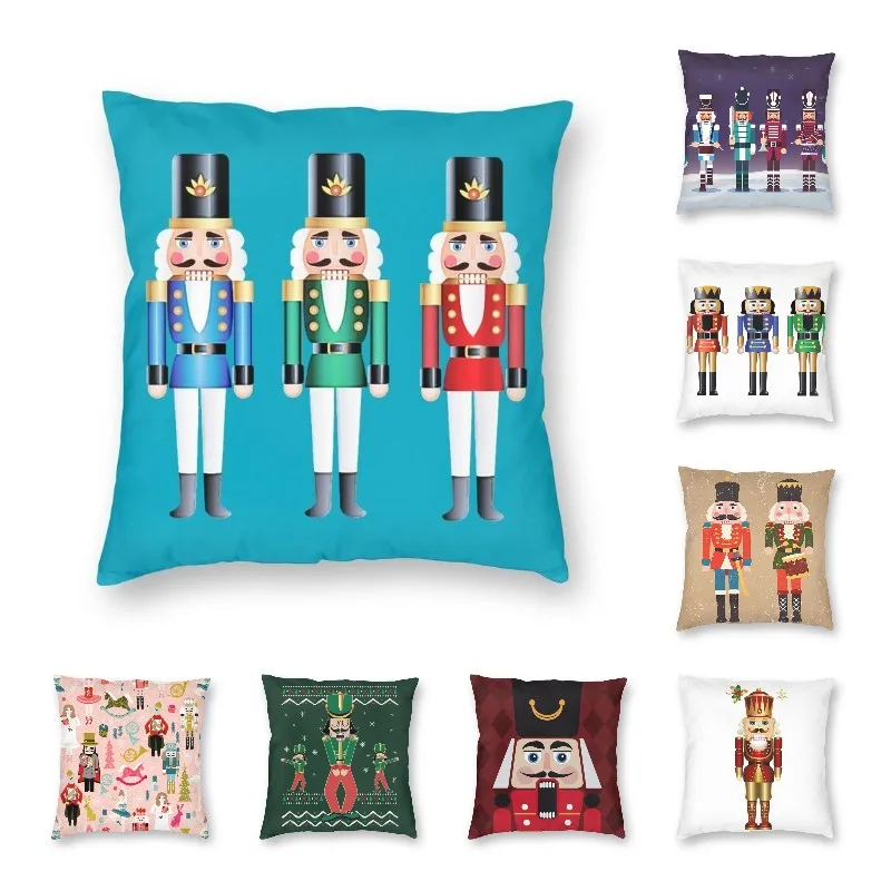 Christmas Pillow Case Nutcracker Cushion Christmas Nutcracker