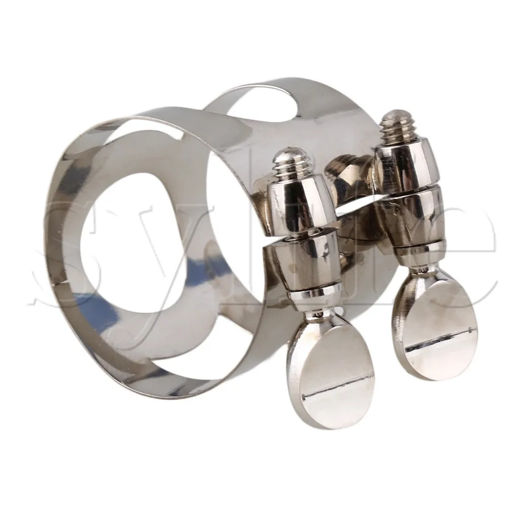 Ligatures Silver Nickel Plated Mouthpiece Ligature with Double Screws