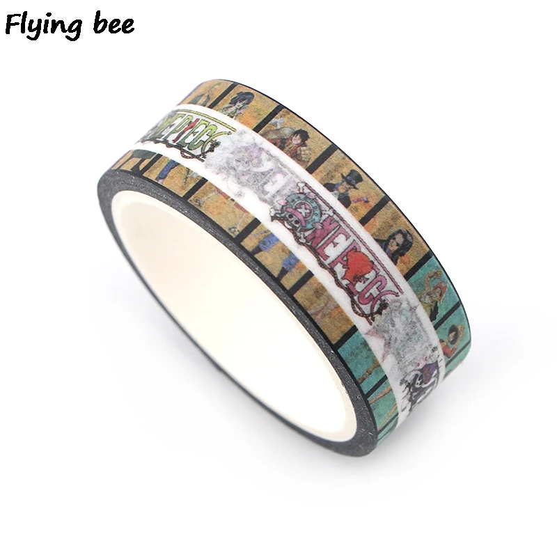 Flyingbee 15 мм X 5 м одна деталь аниме Бумага васи клейкая лента крутая клейкая лента DIY Скрапбукинг наклейка этикетка маскирующая лента X0398