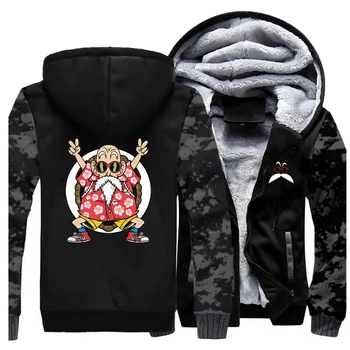 

Dragon Ball Z Master Roshi Saiyan Japanese Anime Thicken Jacket Hoodie Outswear Men Casual Fleece Sportswear Hip Hop Streetwear