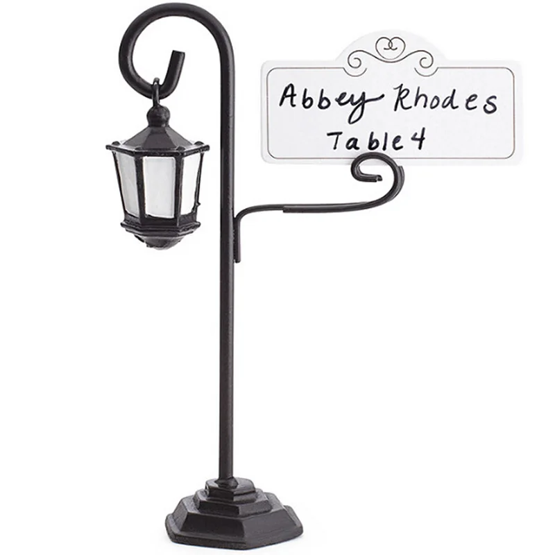 

Street Lamp Card Holder Table Number Photo Memo Clip Wedding Table Decor