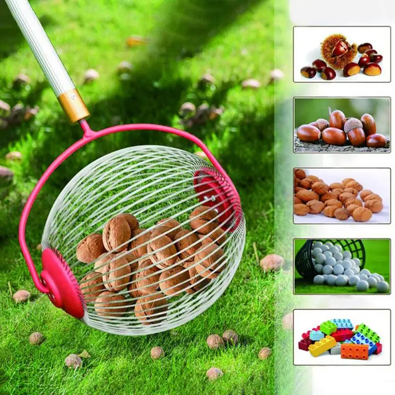 Pick Up Extension Pecan Picker Garden Tool Nut Collector Rolling Children Adults Easy Operate Good Elasticity Universal Handheld afbeelding