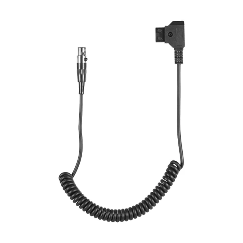 

D-Tap Male to (Tinny) MINI XLR 4 Pin Cable Coiled Cord 100cm Cable Length for VFM 5.6 inch Monitor