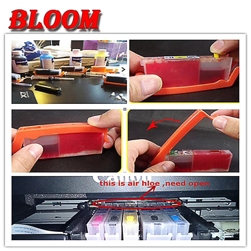 Kit de Cartuchos de Tinta para Canon Pixma Tr7560 Tr8560 Ts6160 Ts6260 Ts706 - Imagem 2
