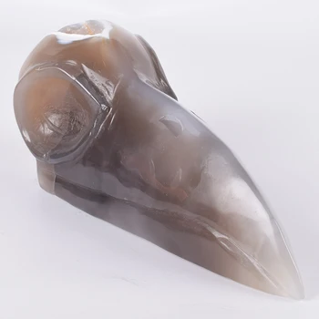 

Bird Beak Figurine Big Size 7 Inch Natural Agate Vivid Mini life Animals Hand Craft Skull statue For Home Decoration Healing