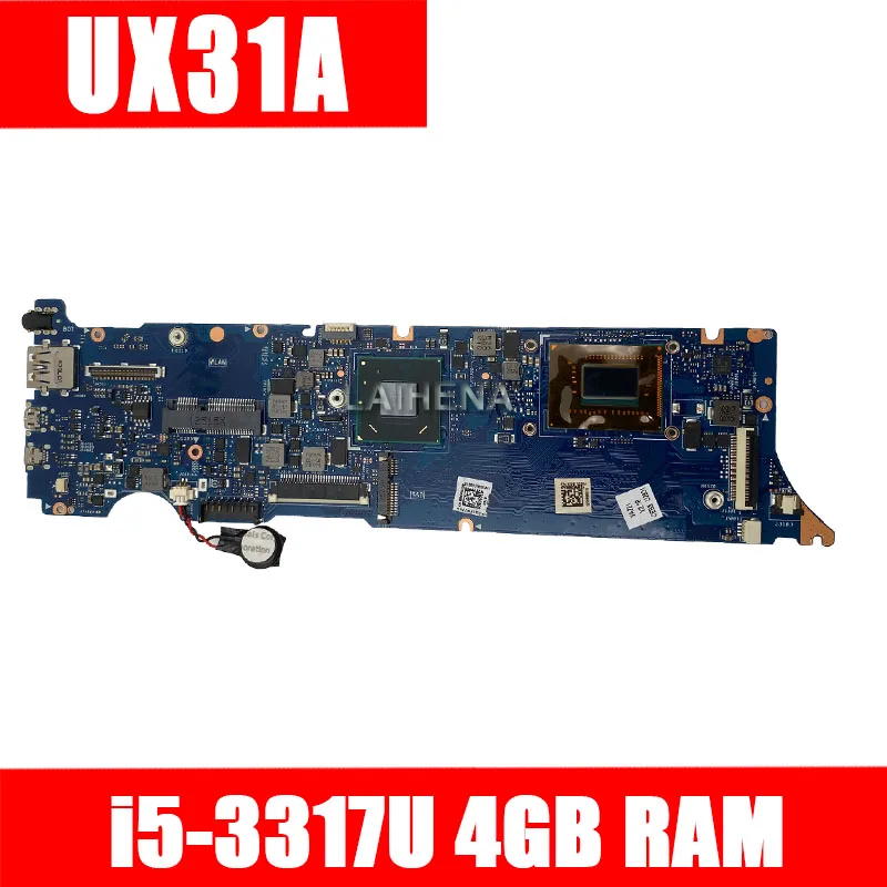 

UX31A Motherboard REV4.1 2.0 i5 3317U 4G For ASUS UX31A2 UX31A Laptop motherboard UX31A Mainboard UX31A Motherboard test 100% OK
