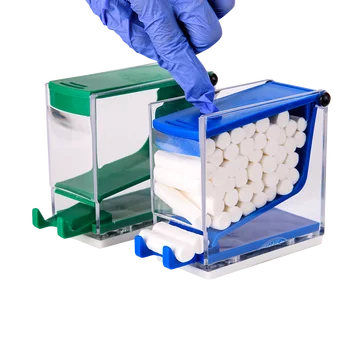 

Press type cotton roll box Dental Dentist Cotton Roll Dispenser Holder Press Type Hemostatic Cotton Box