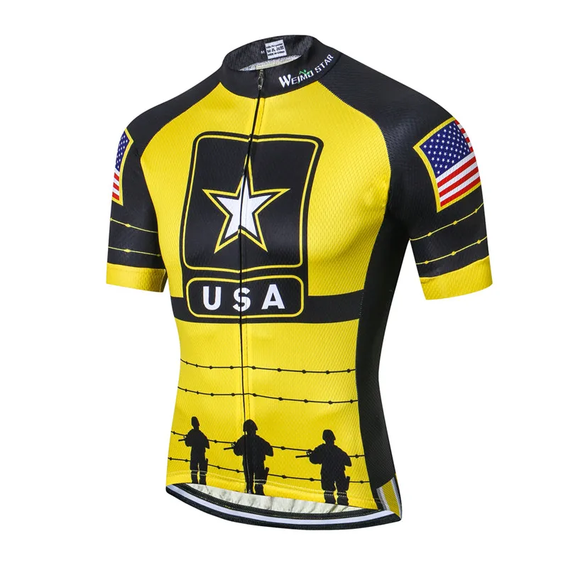 thumbnail image 1 of Maillot de ciclismo del equipo alemán para hombre, ropa de ciclismo de verano, transpirable, de secado rápido, para bicicleta de montaña, 1 of 5