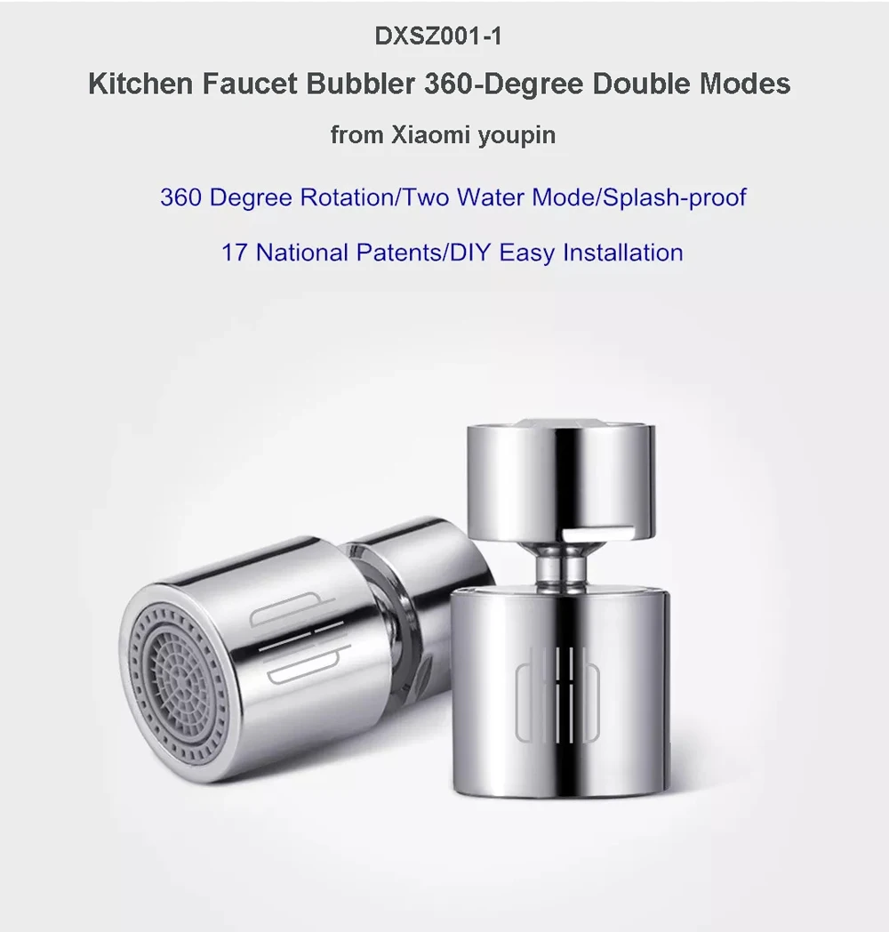 DXSZ001-1 Kitchen Faucet Bubbler 360-Degree Double Modes 2-flow Splash-proof from Xiaomi youpin