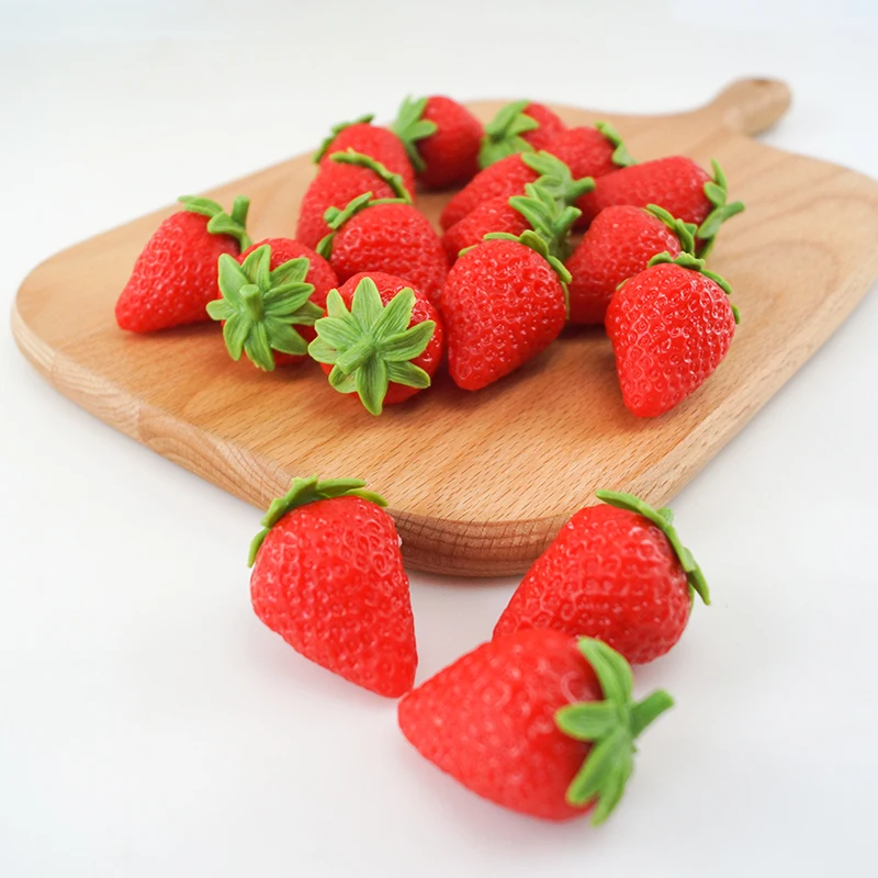 Artificial fruit Fake Simulation Strawberry Model Plastic Photography Props Room Decoration | Дом и сад