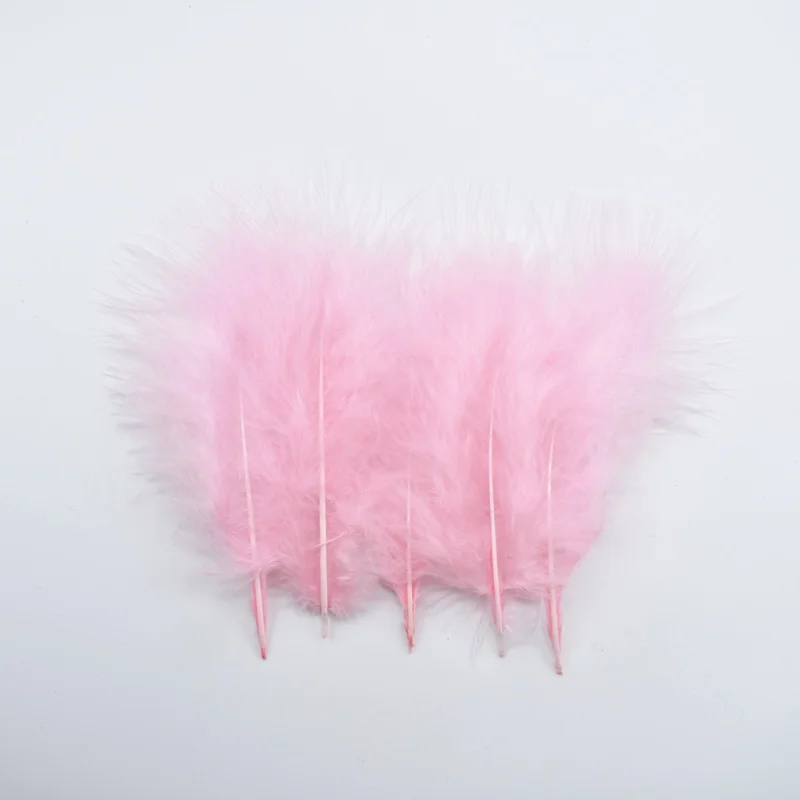 Pink 100 шт/партия перья марабу Турция перья фазана перья для рукоделия перья для изготовления ювелирных изделий Свадебные Перья украшения - Цвет: Pink