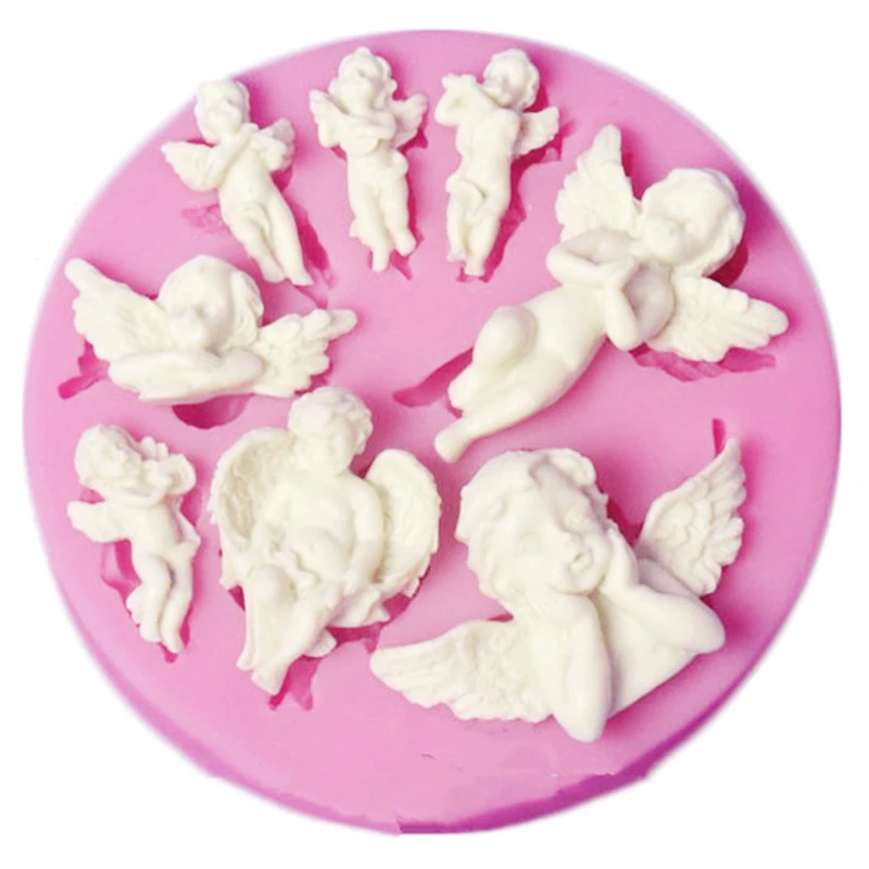 Angel Baby Fondant Cake Moulds Soap Candle Mold Cupid Angel Chocolate Mold N3 