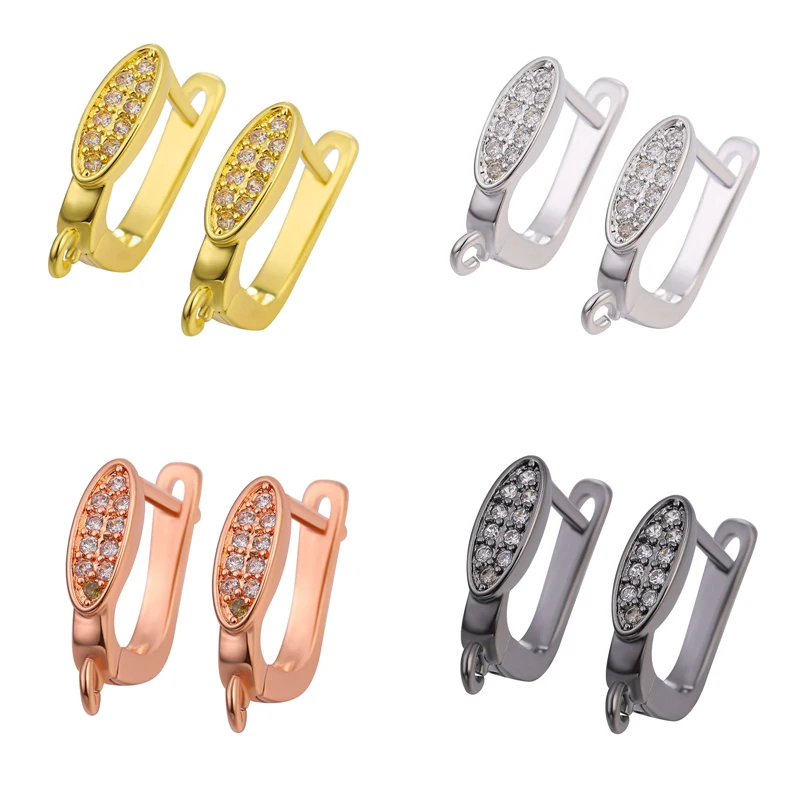 Juya 8 Teile/los Großhandel Gold Silber Überzogene DIY Ohrring Haken Zubehör Für Handarbeiten Baumeln Ohr Draht Schmuck Machen Liefert – Detail 13