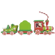 Рождество с изображением поезда окрашенный деревянный поезд с Санта-мишкой для детей игрушка рождественские украшения navidad подарок на год