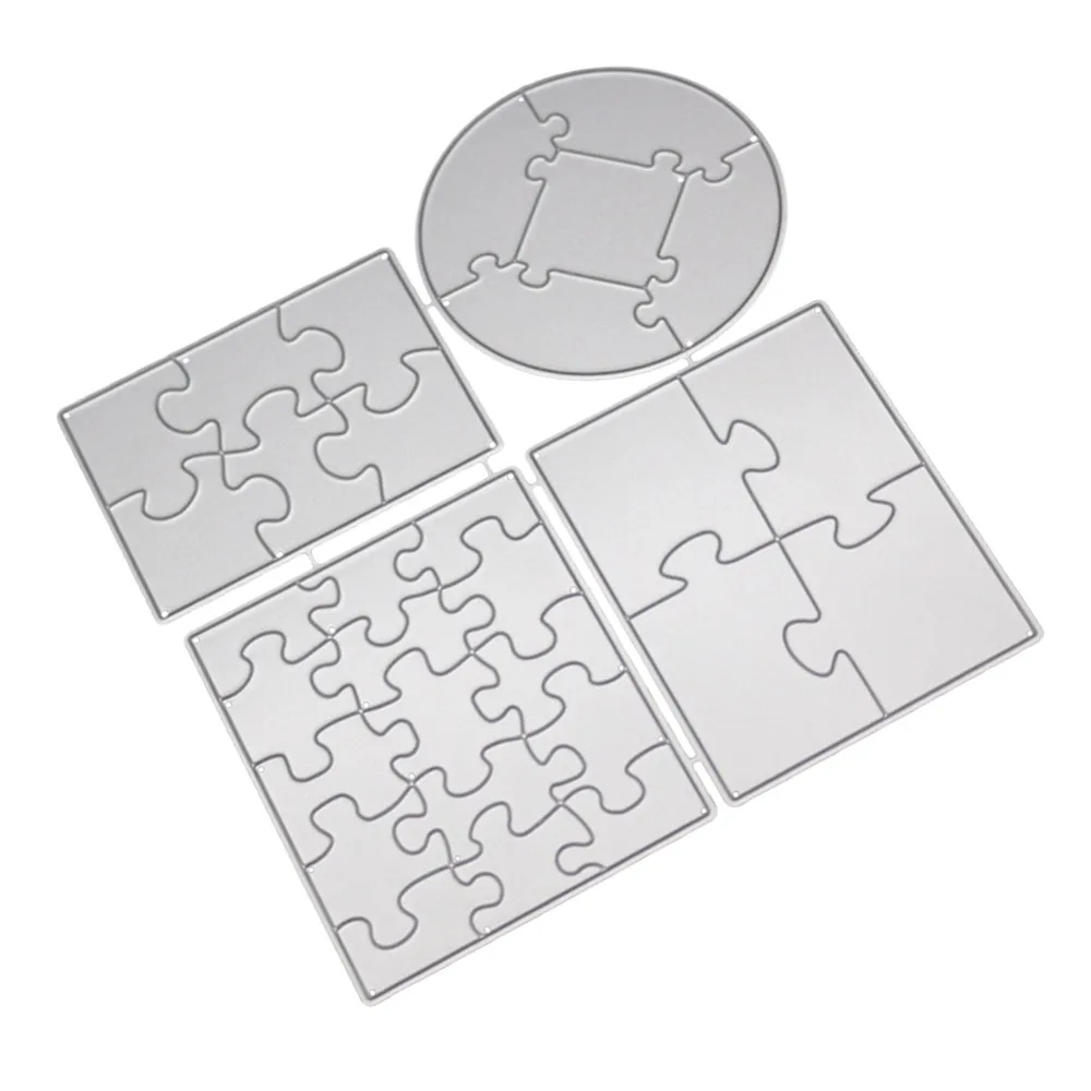 

Puzzle Frames Metal Cutting Dies Irregular Die Cut Stencil Scrapbooking Embossing 2019 New Christmas Craft Stamps And Dies