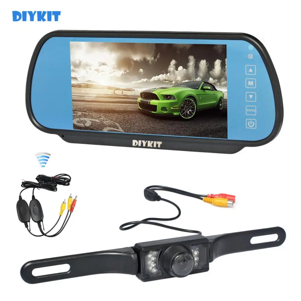 Беспроводная парковочная система DIYKIT ИК ночное видение HD камера заднего вида для