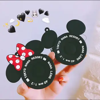 

2019 New Fashion Mickey Minnie Coin Purse Personality Camera Purses Cartoon Silica Gel Clutch Coin Bag Mini Storage Bag