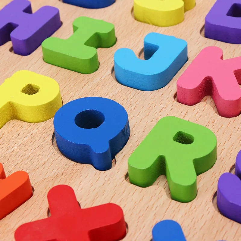 Wooden Puzzle educative toys Letters&Numbers Matching Puzzle Toy Kids Educational Alphabet toys for Children Gift