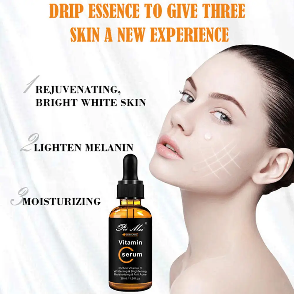 Vitamin C Facial Serum Firming Anti-Wrinkle Anti-Aging Acne Spot Remover Serum Skin Repair Skin Care Face Essence Vitamin C Facial Serum Firming Anti-Wrinkle Anti-Aging Acne Spot Remover Serum Skin Repair Skin Care Face Essence