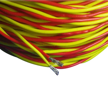 

Telflon silver-plated wire twisted pair outer diameter 2.1MM red yellow Connecting electric cable for Inside machine