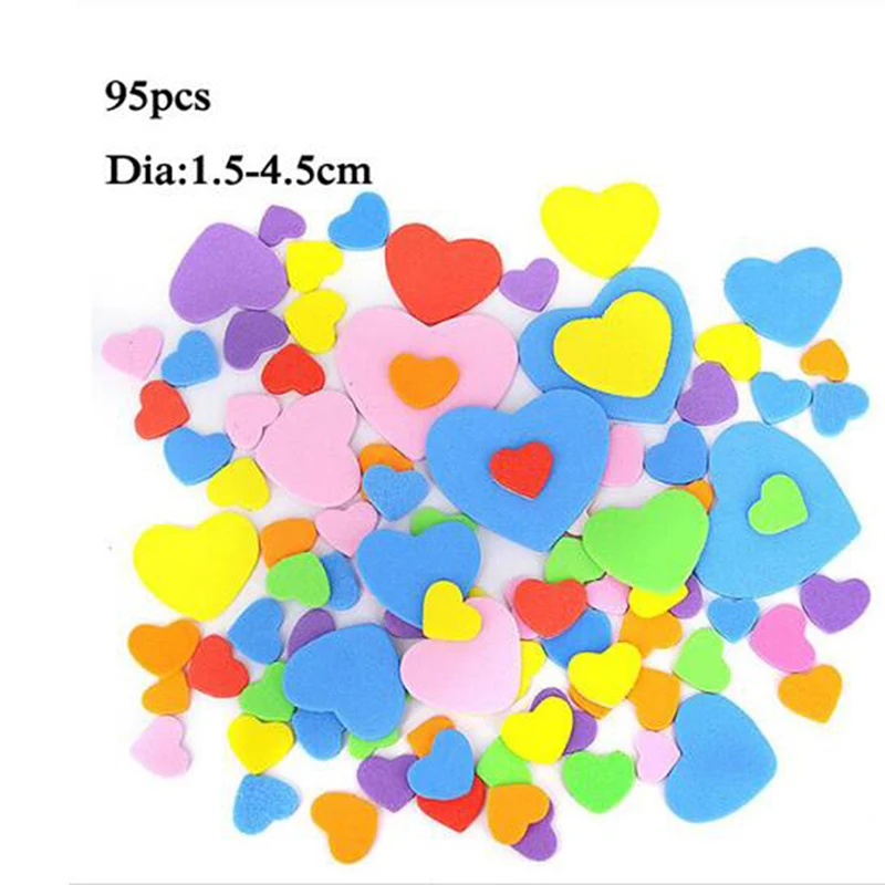 Children's handmade EVA 3D stickers Star number animal car DIY material package Kids sponge paper small patch with adhesive