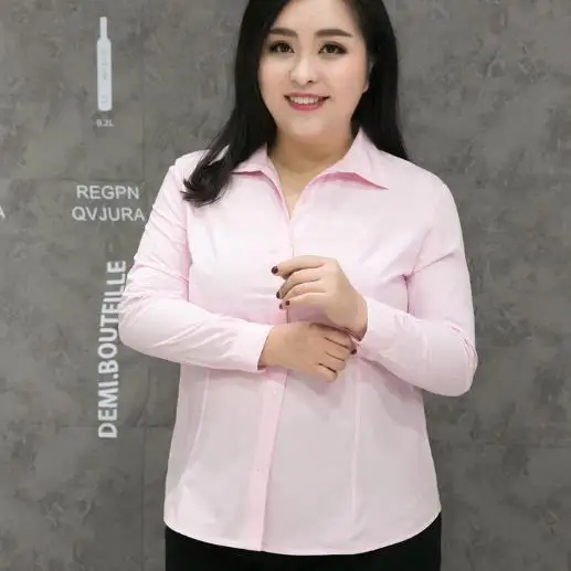 Ropa mujer talla grande 4xl 5xl 6xl женская блузка летняя OL белая рубашка офисные женские топы размера плюс Рабочая Рубашка с v-образным вырезом M281