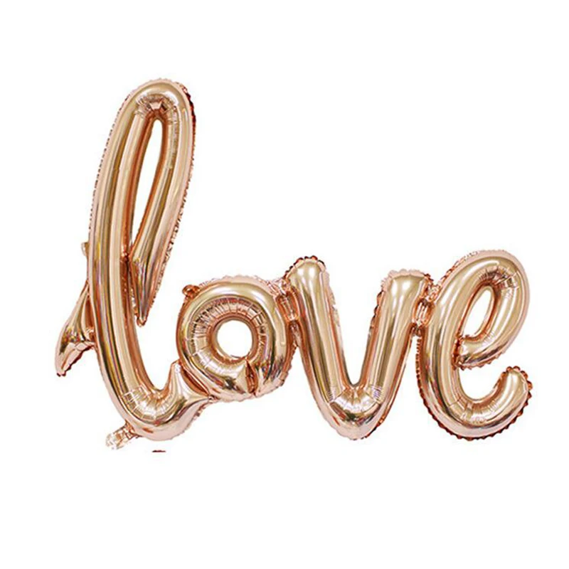 Золотые фольгированные воздушные шары Conjoine LOVE Anniversaire свадебные украшения Балон