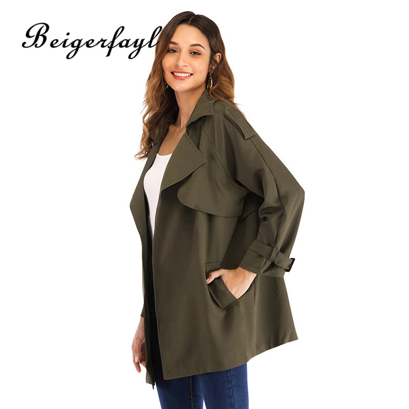 Beigerfayl осенний плащ для женщин Mantel Damen, однотонная цветная куртка Corta Vento Feminina, отложной воротник, Монт байан JR1939