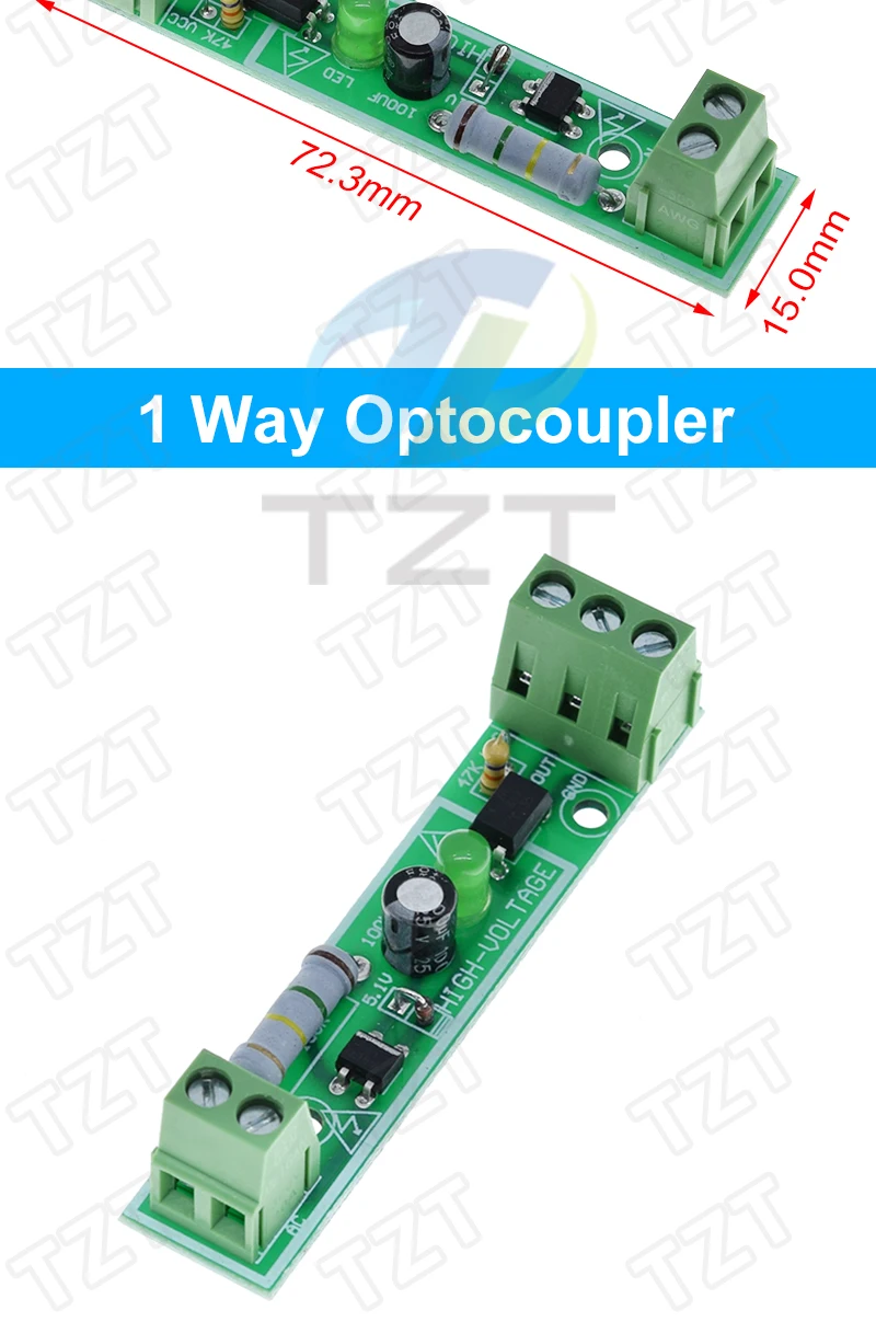 PC817 1 2 4 8 Kanal Optokoppler Isolationsplatine Spannungswandler Adaptermodul 3.6-30V Treiber Photoelektrisch Isoliertes Modul – Detail 3