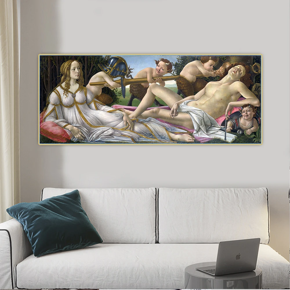 Citon Sandro Botticelli 》 Venus и Mars картина маслом на холсте художественный постер настенный