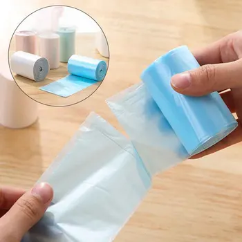 

6roll/pack For Garbage Can Small Trash Bags Kitchen Desktop Bathroom PE Disposable Portable Toilet Home Bedroom Hotel Car