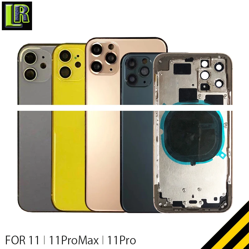 

Back Housing for IPhone 11 Pro Back Cover Battery Door Rear Cover Chassis Middle Frame with Glass for IPhone 11Pro 11 Pro Max