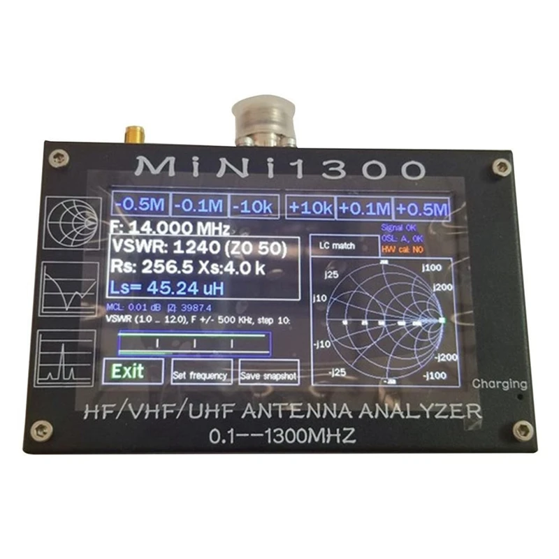 

Mini1300 4.3 Inch Lcd Contact Screen Vhf Uhf Antenna Analyzer 0.1-1300Mhz Swr Frequency Counter