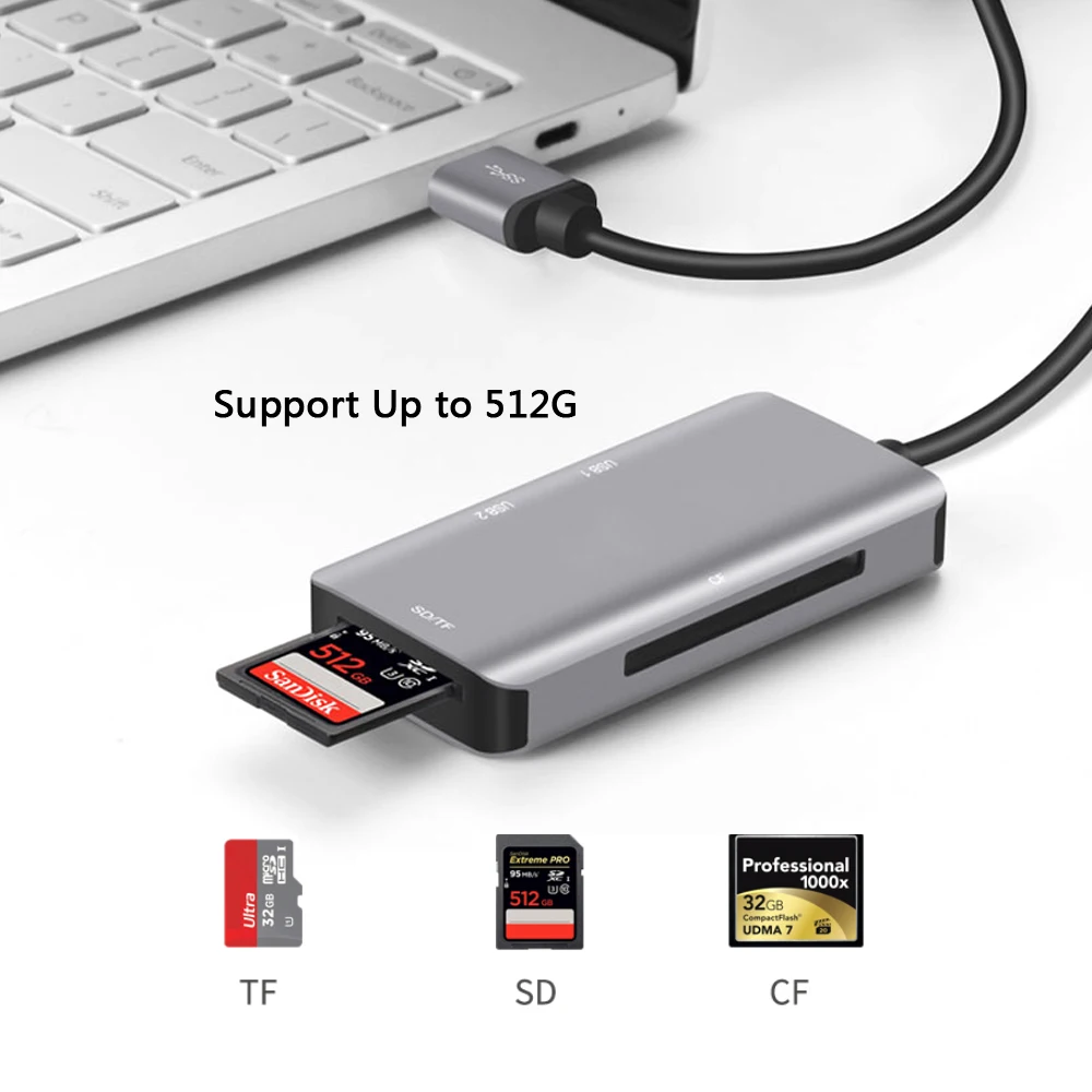 5в1 USB 3,0 SD SDHC CF компактная флеш-карта памяти Micro SD ридер USB3.0 U флеш-диск мышь OTG для Macbook ноутбука