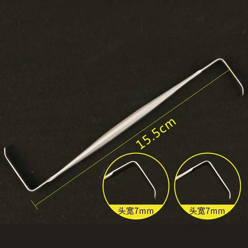 Mandibular right angle hook double head stainless steel nose plastic surgery instrument nose hook L type nose deep pull hook - Цвет: Синий