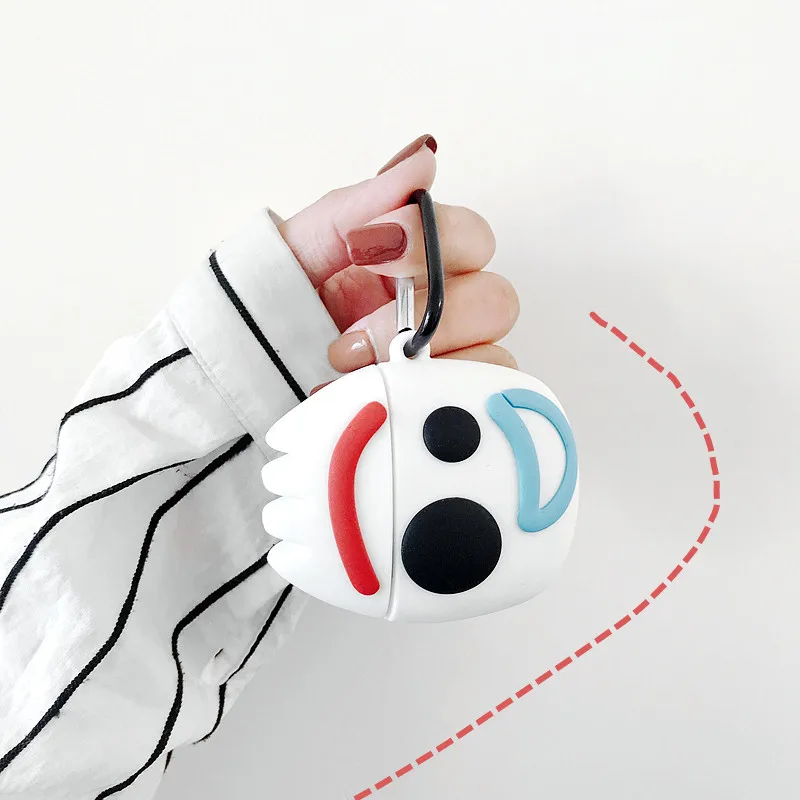 3D Забавный мультяшный чехол для AirPod 2 мягкий силиконовый беспроводной Bluetooth чехол для наушников s для Apple Airpods чехол милый чехол Funda