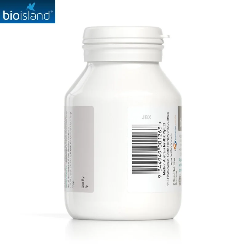 BioIsland здоровая DHA 60 капсулы для детей Omega 3 с маслом из морских водорослей