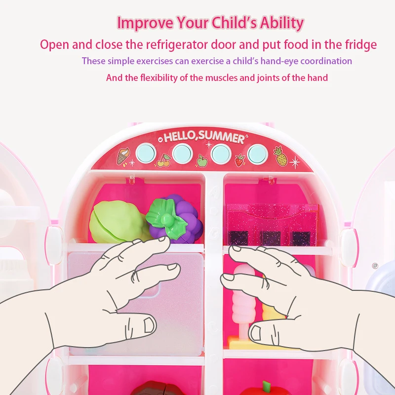  Baby Shining Baby Toys Children's Kitchen Toy Set Simulation Refrigerator Kitchenware Girl Mini Pla - 4000028515480