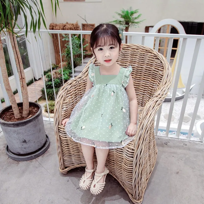 От 1 до 5 лет сарафан с оборками для маленьких девочек Детское летнее платье без