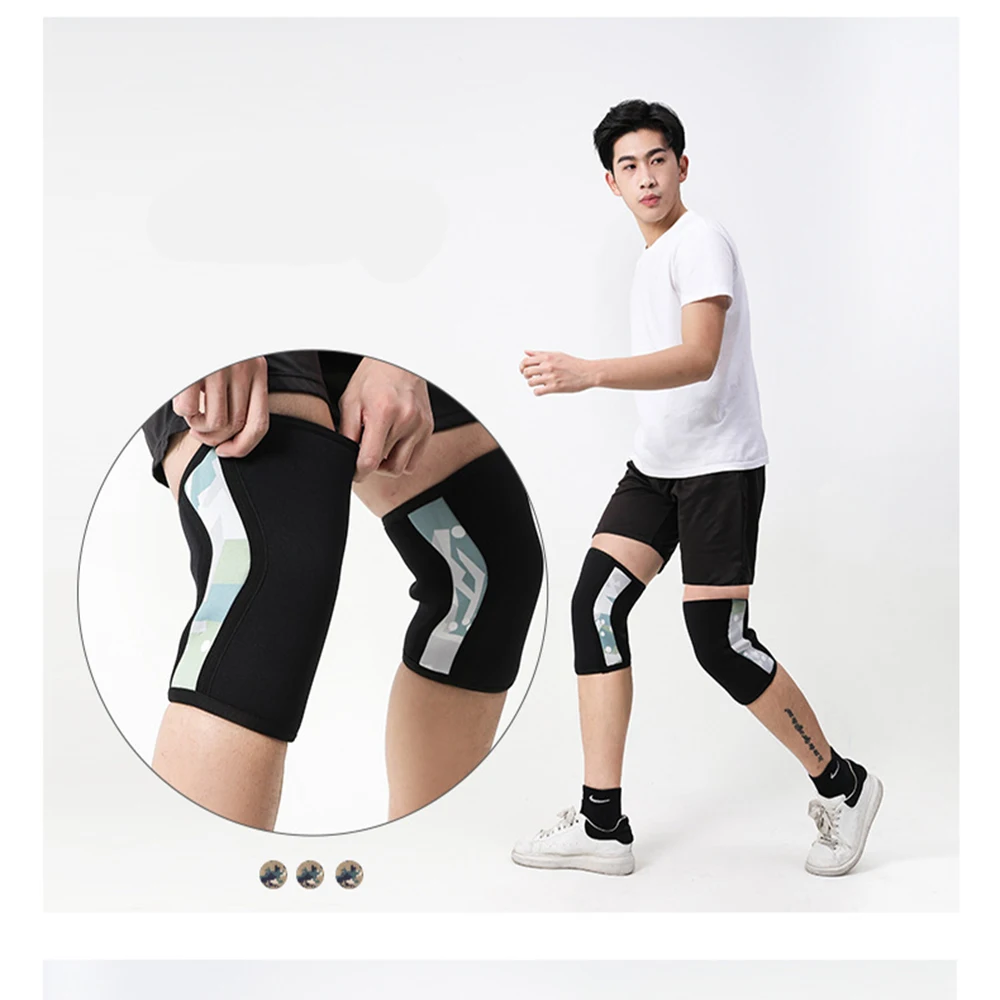 1pc SCR Rubber Elasticity Sports Knee Protector Fitness Knee Ppads Running Basketball Volleyball Professional Brace Protector