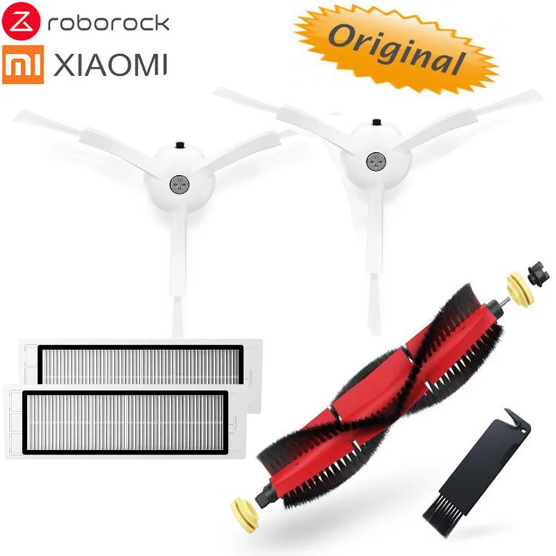 pack v2 white Xiaomi/Roborock S55 E35 T4 T65 робот вакуумная часть черная боковая щетка фильтр щетка крышка съемная основная щетка упаковка - Цвет: pack v2 white