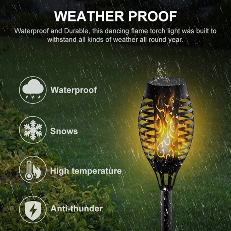 12/33 LED Solar Flame Lamp Outdoor Solar Torch Lights Waterproof Landscape Lawn Lamp Dancing Flicker Lights For Garden Decor string solar lights