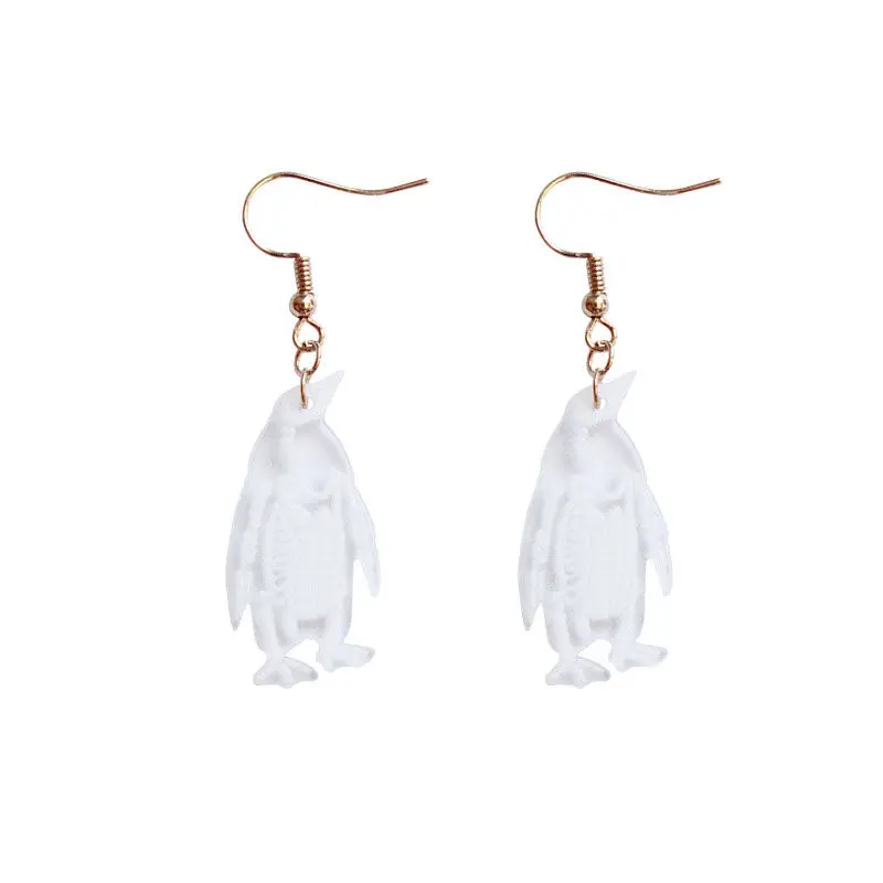 New Halloween Earrings Acrylic White Animal Funny Earring For Women Girls Holiday Jewelry Gifts 5.5cm x 1.7cm 1 Pair | Украшения и
