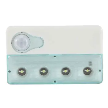 

Hallway Battery Powered No Wiring Easy Install Bedside Sensitive PIR 4 LEDS Motion Sensor Light 3 Modes Infrared Induction