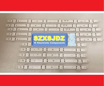 

4PCS=2PCSX 6LED +2PCSX4LED WE1 55V0 E74739 94V-0 43" V17 ART3 2867 Rev0.3 1 10leds (6LED+4LED)85cm