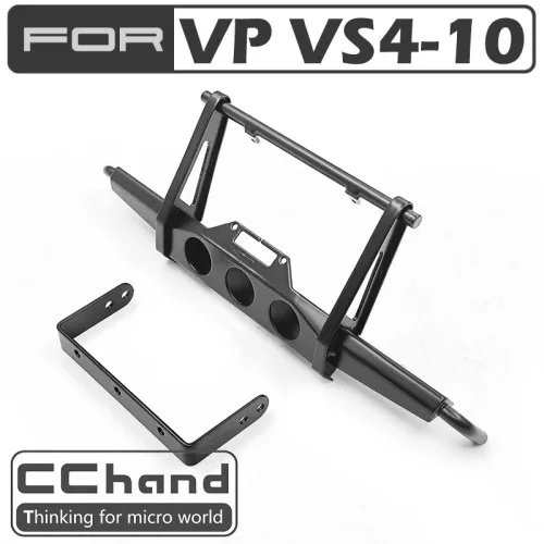 Нержавеющая сталь рок передний бампер для VP VS4-10 и VS4-10 автомобиль pro rc игрушка - Color: Only bumper black