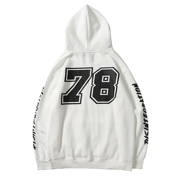 

Mens Women 2020 Men Hip Hop Hoodie Sweatshirt Numbers 78# Print Hoodie Streetwear Warm Fleece Hooded Pullover Cotton Outwear