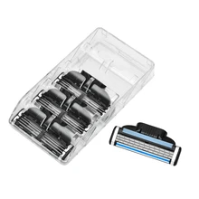 4 шт./лот, высококачественные лезвия для бритвы, совместимые с Mache 3, бритвенные лезвия для мужчин, уход за лицом